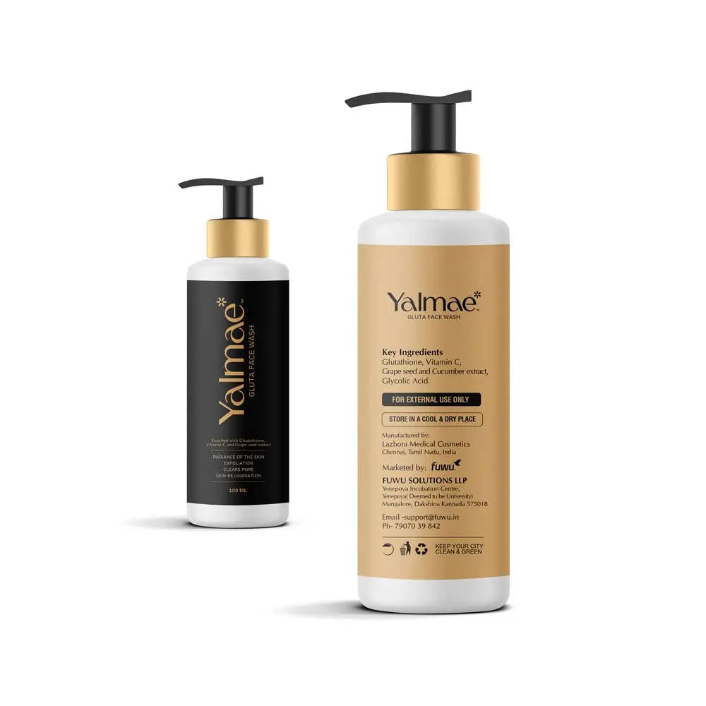 [YM-GF-01] Yalmae Gluta Facewash enriched with Gluatathione,Grape seed and Cucumber Extracts,Vitamin C (100ml)